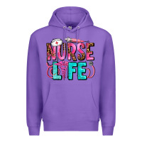 Purple nurse life Premium Hoodie - AdoDesignShop