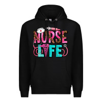 Black nurse life Premium Hoodie - AdoDesignShop