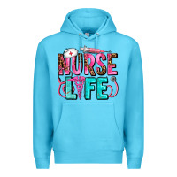 Ocean Blue nurse life Premium Hoodie - AdoDesignShop