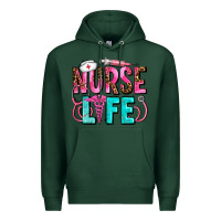 Sports Green nurse life Premium Hoodie - AdoDesignShop