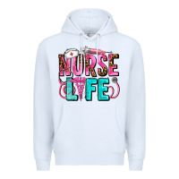 White nurse life Premium Hoodie - AdoDesignShop