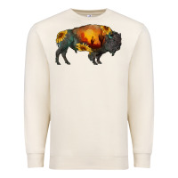 Sandshell sunflower bison Premium Sweatshirt - RanaPortraitStore