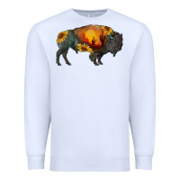 Sunflower Bison Premium Sweatshirt | Teevron