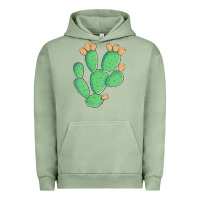 Pigment Oil Green texas prickly pear cactus Urban Hoodie - Artiststas