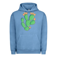 Pigment Pebble Blue texas prickly pear cactus Urban Hoodie - Artiststas