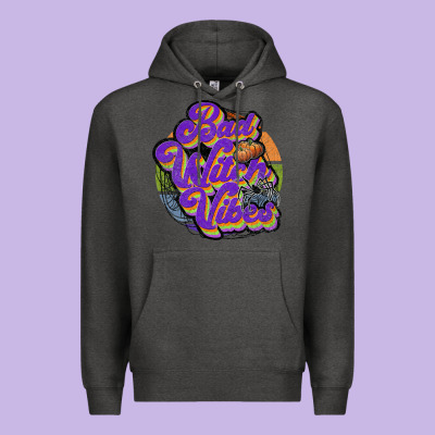 Bad Witch Vibes Premium Hoodie Designed By Jahusdesignshop