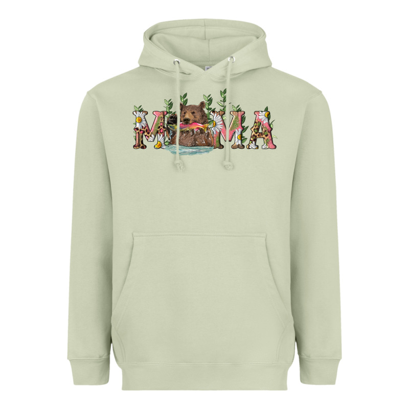 Mama With Bear And Daisy Heavyweight Hoodie by RanaPortraitStore | Teevron