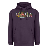 Plum mama with bear and daisy Heavyweight Hoodie - RanaPortraitStore