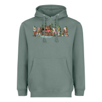 Sage mama with bear and daisy Heavyweight Hoodie - RanaPortraitStore
