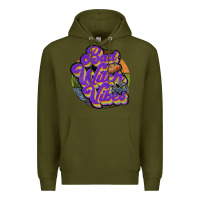 Army Green bad witch vibes Premium Hoodie - JahusDesignShop