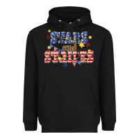 Black stars and striper billie wilder Heavyweight Hoodie - texasbilliewilder