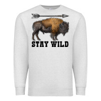 Oatmeal Heather stay wild bison Premium Sweatshirt - RanaPortraitStore