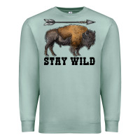 Seafoam stay wild bison Premium Sweatshirt - RanaPortraitStore