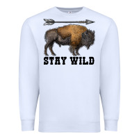 White stay wild bison Premium Sweatshirt - RanaPortraitStore