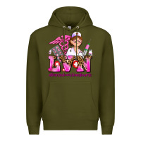 Army Green lvn licensed vocational nurse Premium Hoodie - AdoDesignShop