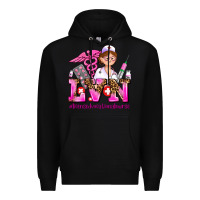 Black lvn licensed vocational nurse Premium Hoodie - AdoDesignShop