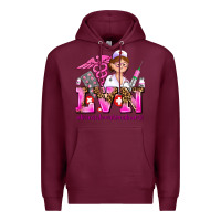 Burgundy lvn licensed vocational nurse Premium Hoodie - AdoDesignShop