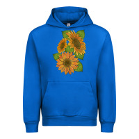 Cobalt sunflowers Urban Hoodie - Artiststas