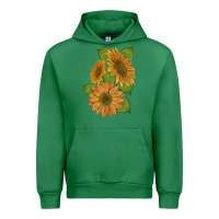 Emerald sunflowers Urban Hoodie - Artiststas