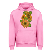 Fuchsia Pink sunflowers Urban Hoodie - Artiststas