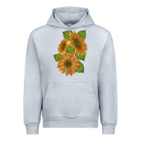 Heather Grey sunflowers Urban Hoodie - Artiststas