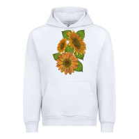 White sunflowers Urban Hoodie - Artiststas