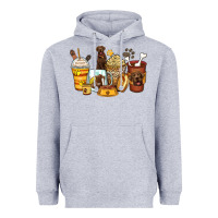 Heather Grey labrador retriever coffee cups Heavyweight Hoodie - Zillion Design Studio