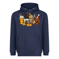 Navy labrador retriever coffee cups Heavyweight Hoodie - Zillion Design Studio