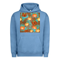 Pigment Pebble Blue plaid fall pumpkin seamless Urban Hoodie - AdoDesignShop
