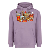 Lavender labradoodle coffee cups Heavyweight Hoodie - Zillion Design Studio
