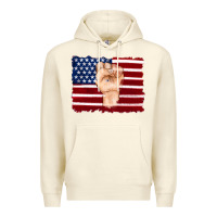 Sandshell american flag with hand Premium Hoodie - Artiststas