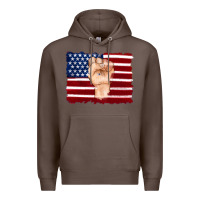 Coffee american flag with hand Premium Hoodie - Artiststas