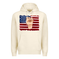 Tofu american flag with hand Premium Hoodie - Artiststas