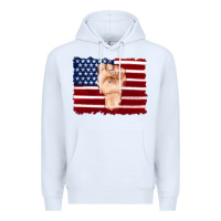 White american flag with hand Premium Hoodie - Artiststas