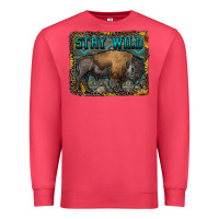 Cardinal stay wild aztec bison Premium Sweatshirt - RanaPortraitStore