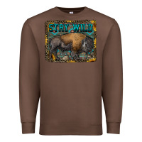Chestnut stay wild aztec bison Premium Sweatshirt - RanaPortraitStore