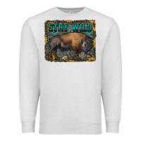Oatmeal Heather stay wild aztec bison Premium Sweatshirt - RanaPortraitStore