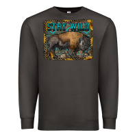 Smoke stay wild aztec bison Premium Sweatshirt - RanaPortraitStore