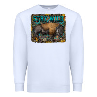 White stay wild aztec bison Premium Sweatshirt - RanaPortraitStore