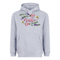 Heather Grey floral mother Heavyweight Hoodie - RanaPortraitStore