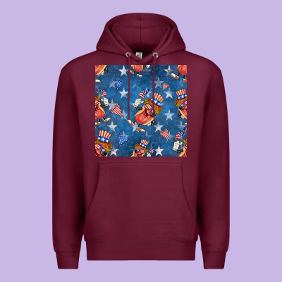 4th Of July Hotdog Seamless Pattern Premium Hoodie Designed By Bundleandbundleshop