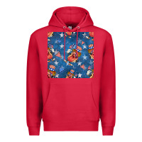 Cardinal 4th of july hotdog seamless pattern Premium Hoodie - BundleAndBundleShop