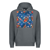 Rock 4th of july hotdog seamless pattern Premium Hoodie - BundleAndBundleShop