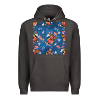 Smoke 4th of july hotdog seamless pattern Premium Hoodie - BundleAndBundleShop