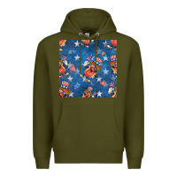4th Of July Hotdog Seamless Pattern Premium Hoodie | Teevron