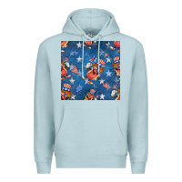 Blue Mist 4th of july hotdog seamless pattern Premium Hoodie - BundleAndBundleShop