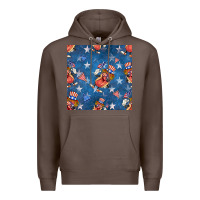 Coffee 4th of july hotdog seamless pattern Premium Hoodie - BundleAndBundleShop