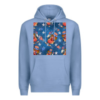Colony Blue 4th of july hotdog seamless pattern Premium Hoodie - BundleAndBundleShop