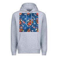 Heather Grey 4th of july hotdog seamless pattern Premium Hoodie - BundleAndBundleShop