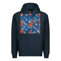 Navy 4th of july hotdog seamless pattern Premium Hoodie - BundleAndBundleShop